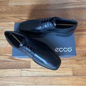 NEW Ecco New Jersey men’s black leather lace up oxford dress shoes 10 / 10.5